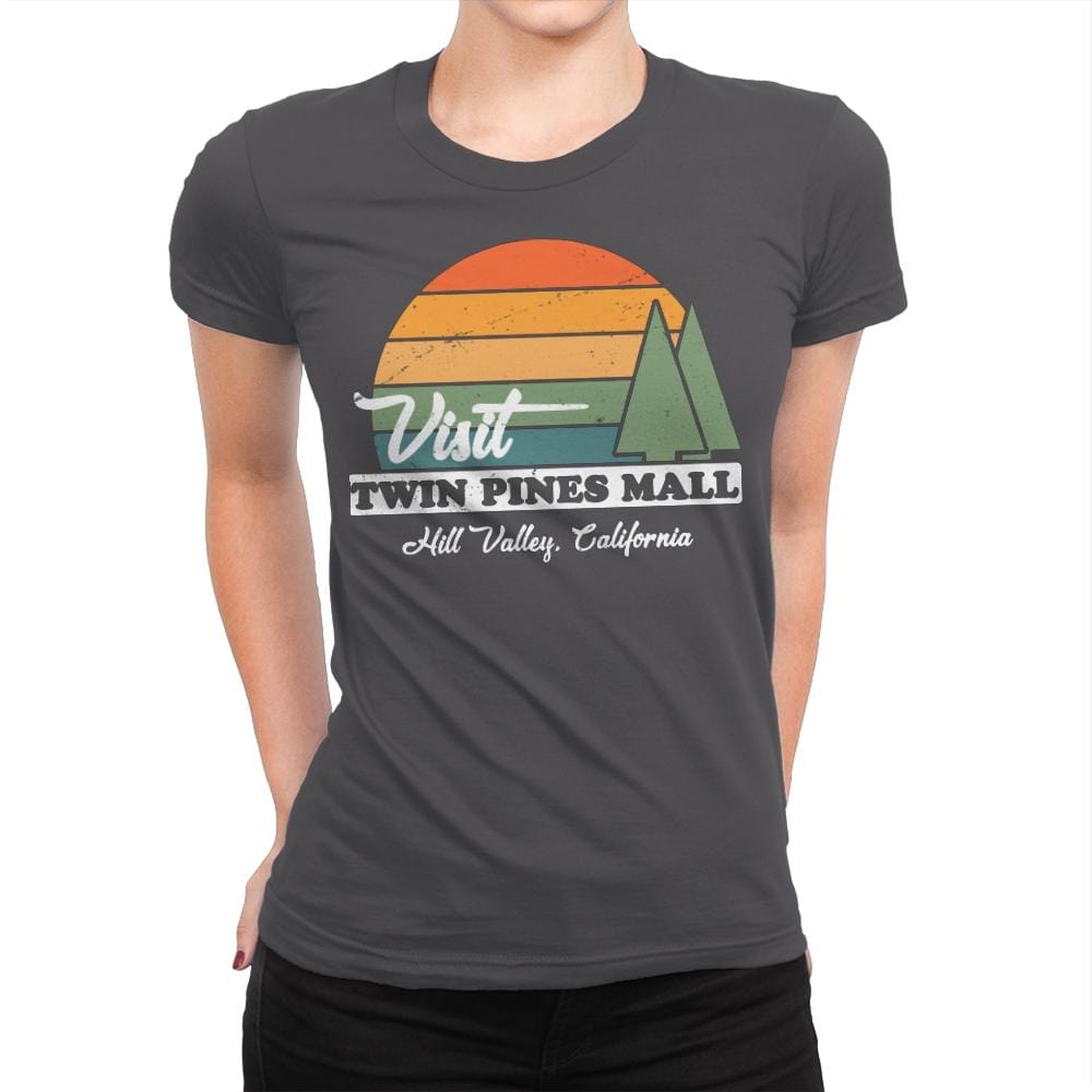 Visit Twin Pines - Womens Premium T-Shirts RIPT Apparel Small / Heavy Metal