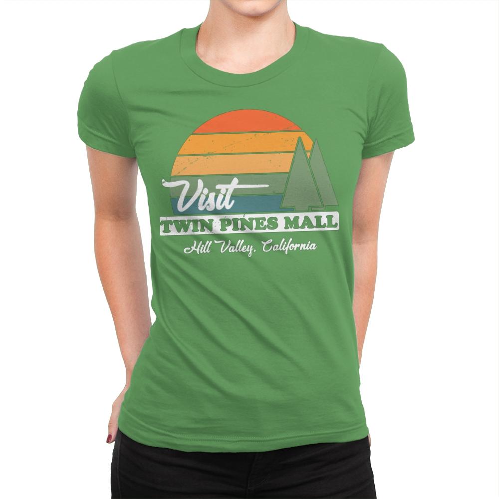 Visit Twin Pines - Womens Premium T-Shirts RIPT Apparel Small / Kelly