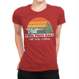 Visit Twin Pines - Womens Premium T-Shirts RIPT Apparel Small / Red