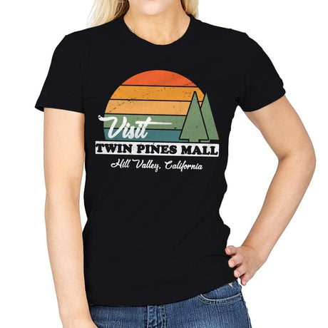 Visit Twin Pines - Womens T-Shirts RIPT Apparel Small / Black