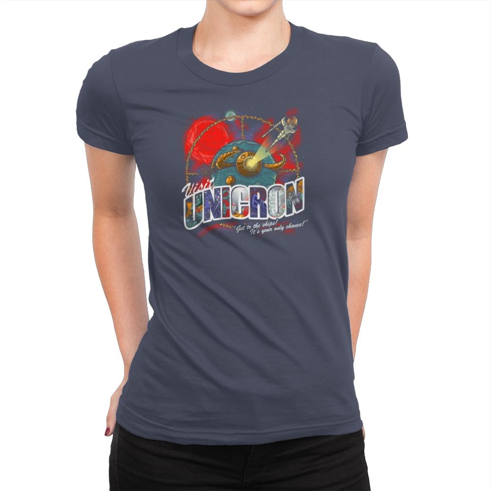 Visit Unicron Exclusive - Womens Premium T-Shirts RIPT Apparel Small / Indigo