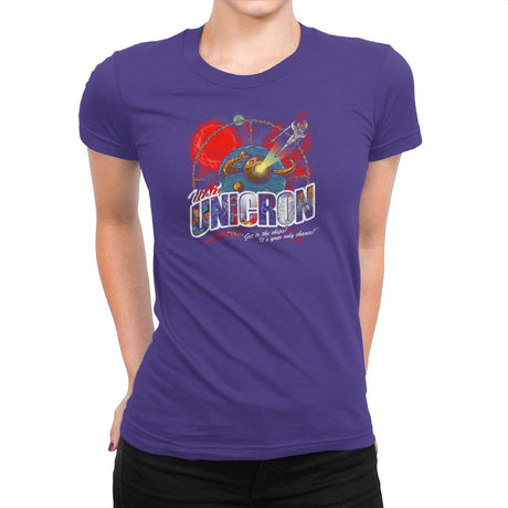 Visit Unicron Exclusive - Womens Premium T-Shirts RIPT Apparel Small / Purple Rush