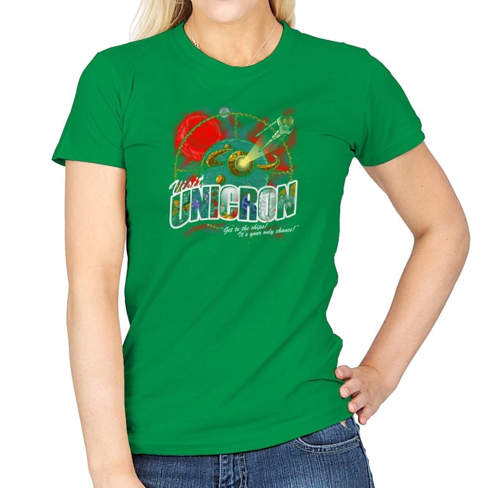 Visit Unicron Exclusive - Womens T-Shirts RIPT Apparel Small / Irish Green