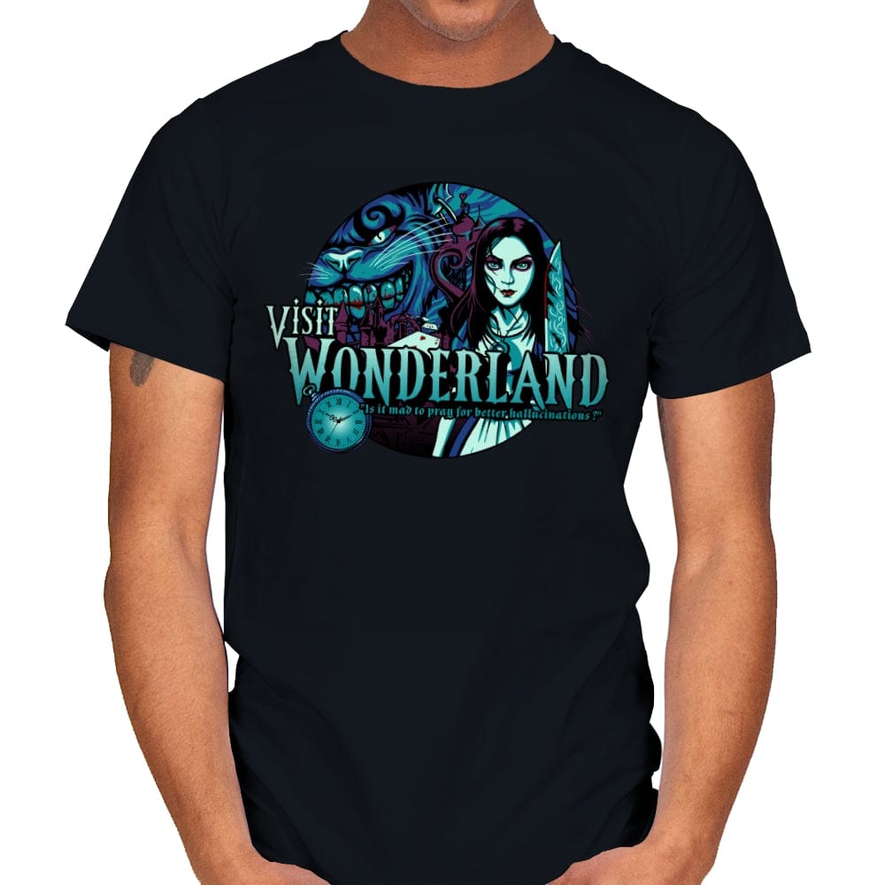 Visit Wonderland - Mens T-Shirts RIPT Apparel Small / Black