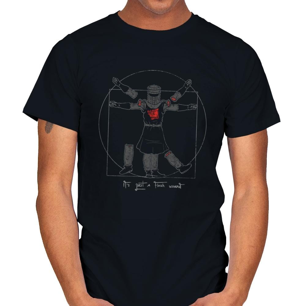 Vitruvian Black Knight - Mens T-Shirts RIPT Apparel Small / Black