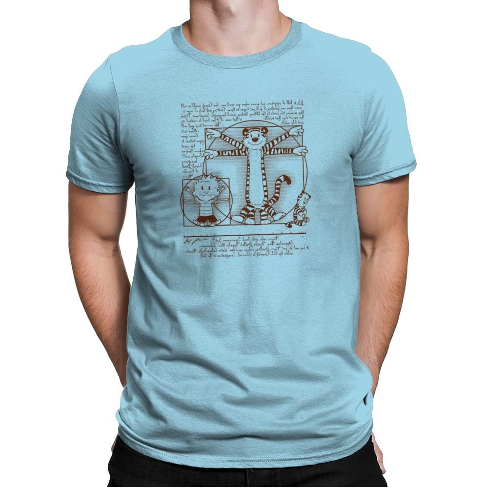 Vitruvian Buddies Exclusive - Mens Premium T-Shirts RIPT Apparel Small / Light Blue