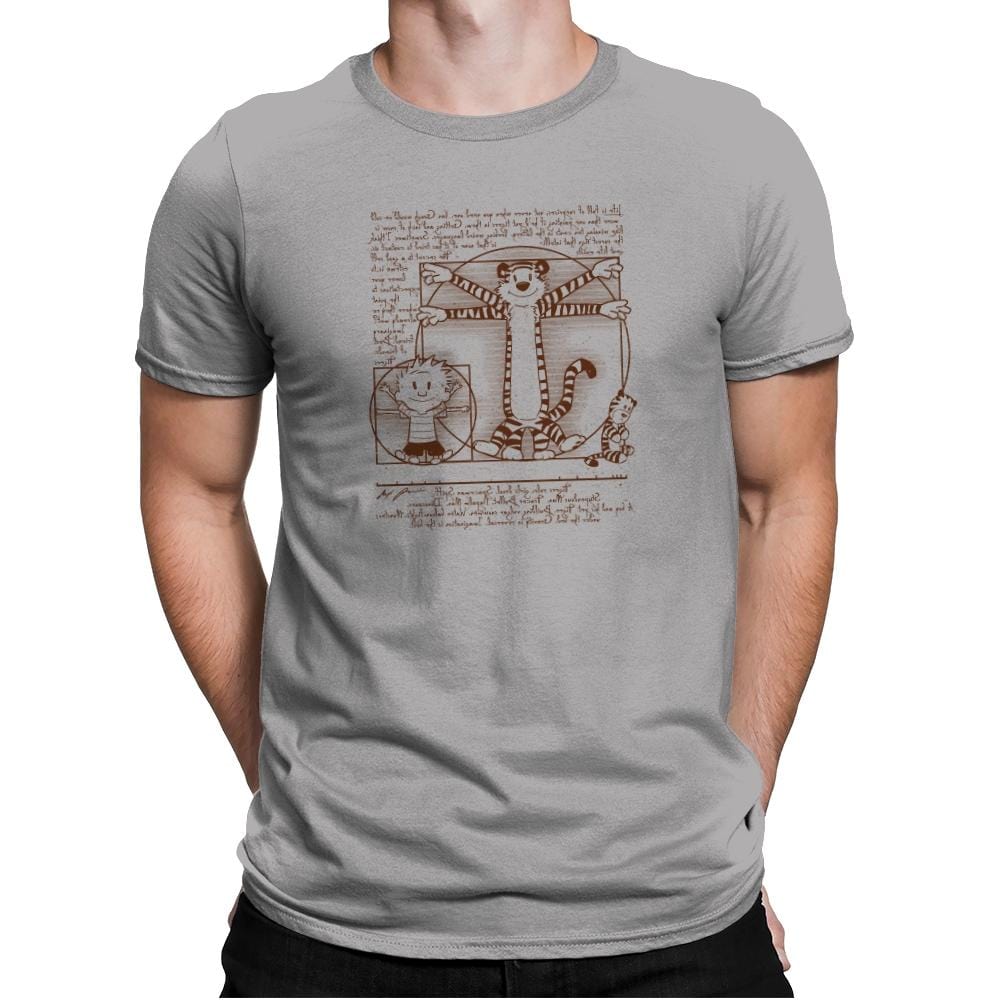 Vitruvian Buddies Exclusive - Mens Premium T-Shirts RIPT Apparel Small / Light Grey