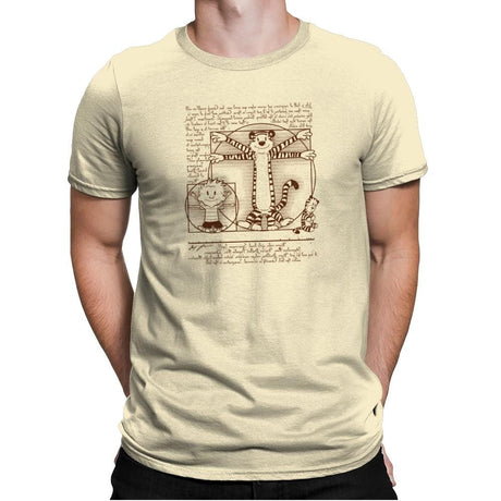 Vitruvian Buddies Exclusive - Mens Premium T-Shirts RIPT Apparel Small / Natural