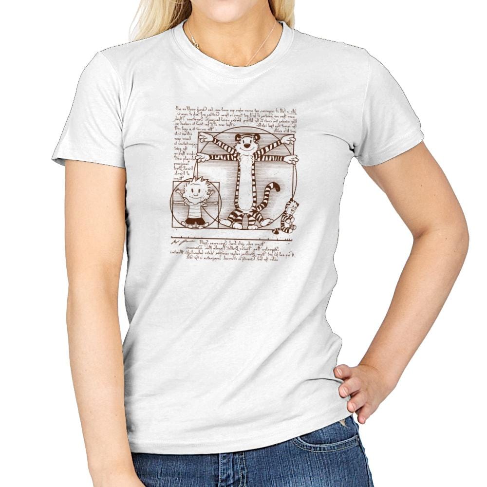 Vitruvian Buddies Exclusive - Womens T-Shirts RIPT Apparel Small / White