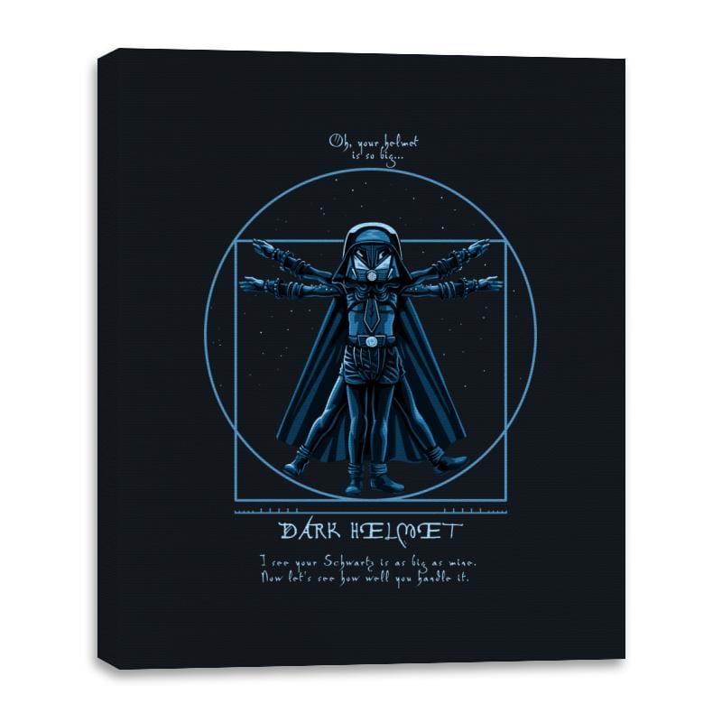 Vitruvian Helmet - Canvas Wraps Canvas Wraps RIPT Apparel 16x20 / Black