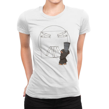 Vitruvian Knight - Womens Premium T-Shirts RIPT Apparel Small / White