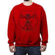 Vitruvian Krampus - Crew Neck Sweatshirt Crew Neck Sweatshirt RIPT Apparel Small / Red