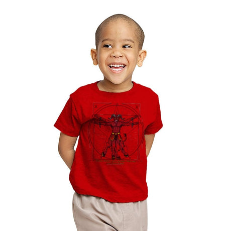 Vitruvian Krampus - Youth T-Shirts RIPT Apparel X-small / Red