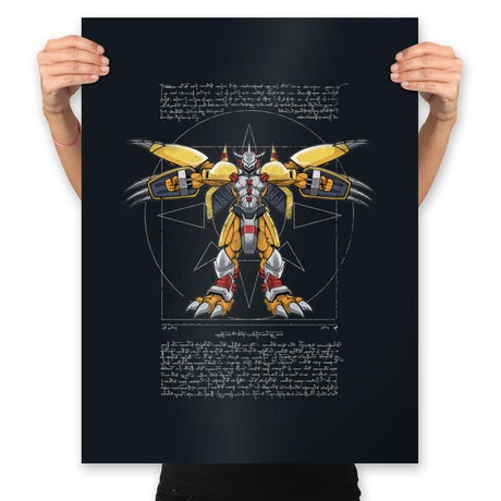 Vitruvian Mega level - Prints Posters RIPT Apparel 18x24 / Black