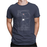Vitruvian Rock - Mens Premium T-Shirts RIPT Apparel Small / Indigo
