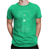 Vitruvian Rock - Mens Premium T-Shirts RIPT Apparel Small / Kelly Green