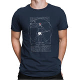 Vitruvian Rock - Mens Premium T-Shirts RIPT Apparel Small / Midnight Navy
