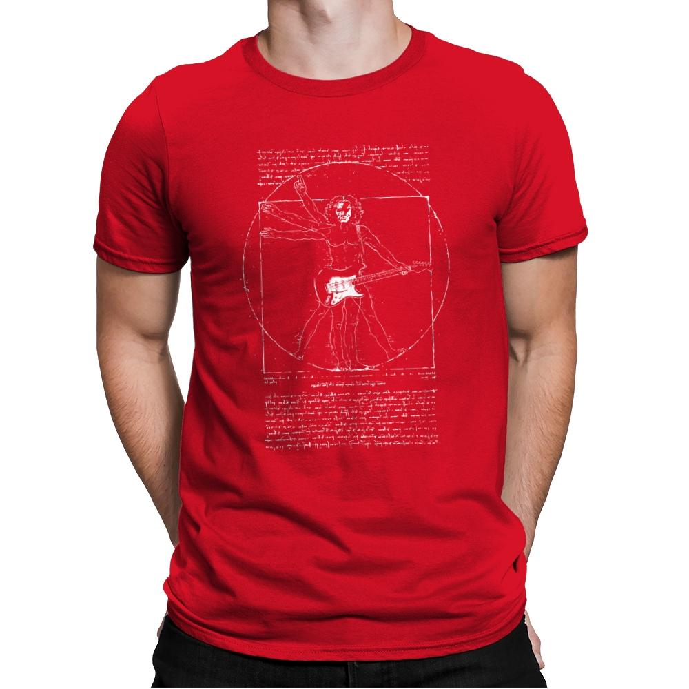Vitruvian Rock - Mens Premium T-Shirts RIPT Apparel Small / Red