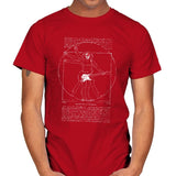 Vitruvian Rock - Mens T-Shirts RIPT Apparel Small / Red