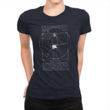 Vitruvian Rock - Womens Premium T-Shirts RIPT Apparel Small / Midnight Navy