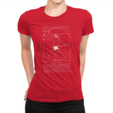 Vitruvian Rock - Womens Premium T-Shirts RIPT Apparel Small / Red