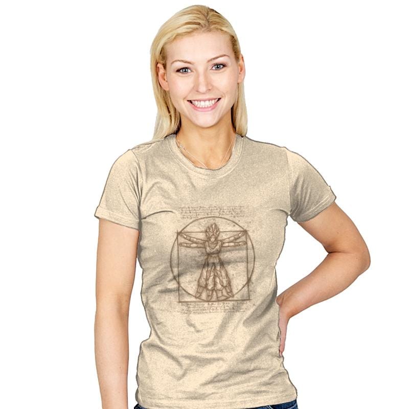 Vitruvian Saiyan - Womens T-Shirts RIPT Apparel Small / Natural