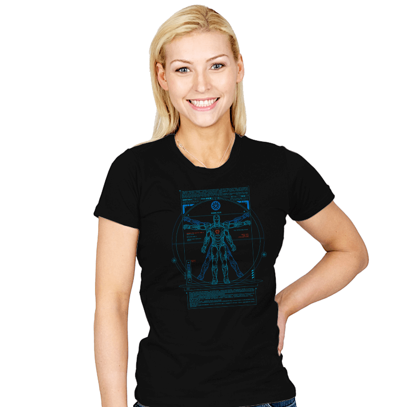 Vitruvian Stark - Womens T-Shirts RIPT Apparel