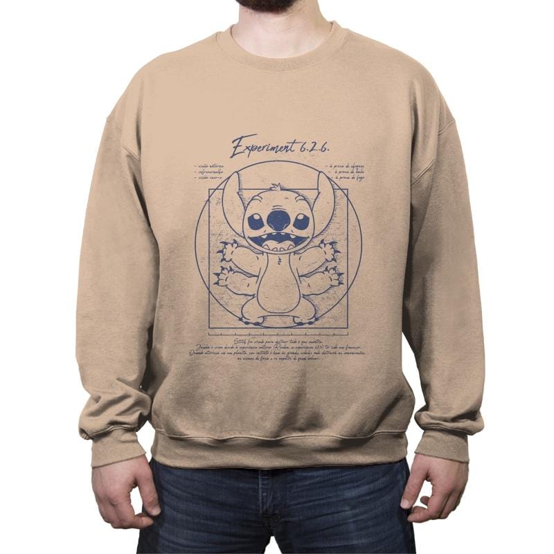 Vitruvian Stitch - Crew Neck Sweatshirt Crew Neck Sweatshirt RIPT Apparel Small / Sand