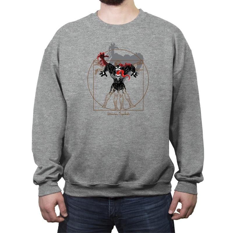 Vitruvian Symbiote Reprint - Crew Neck Sweatshirt Crew Neck Sweatshirt RIPT Apparel