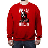 Viva La Rebellion - Crew Neck Sweatshirt Crew Neck Sweatshirt RIPT Apparel Small / Red