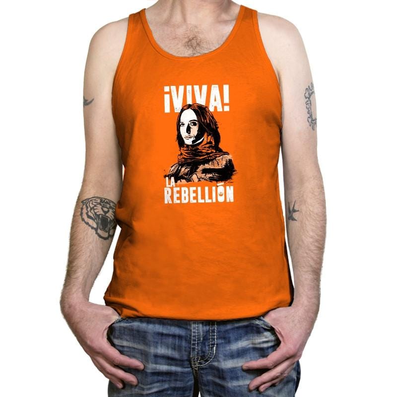 Viva La Rebellion Exclusive - Tanktop Tanktop RIPT Apparel X-Small / Neon Orange