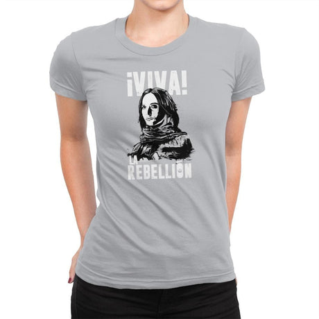 Viva La Rebellion Exclusive - Womens Premium T-Shirts RIPT Apparel Small / Silver