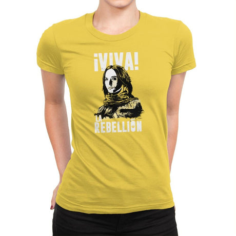 Viva La Rebellion Exclusive - Womens Premium T-Shirts RIPT Apparel Small / Vibrant Yellow