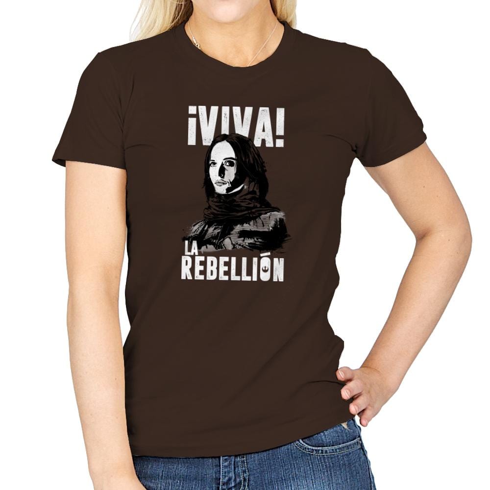 Viva La Rebellion Exclusive - Womens T-Shirts RIPT Apparel Small / Dark Chocolate