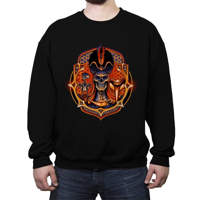 Vizirs Skull - Crew Neck Sweatshirt Crew Neck Sweatshirt RIPT Apparel Small / Black