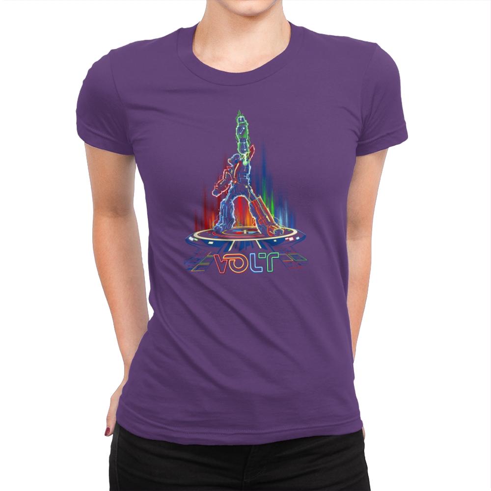 Volt-Tron Exclusive - Womens Premium T-Shirts RIPT Apparel Small / Purple Rush