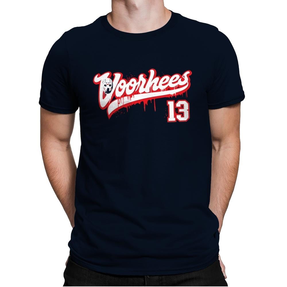 Voorhees 13 - Mens Premium T-Shirts RIPT Apparel Small / Midnight Navy