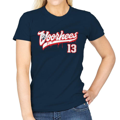 Voorhees 13 - Womens T-Shirts RIPT Apparel Small / Navy