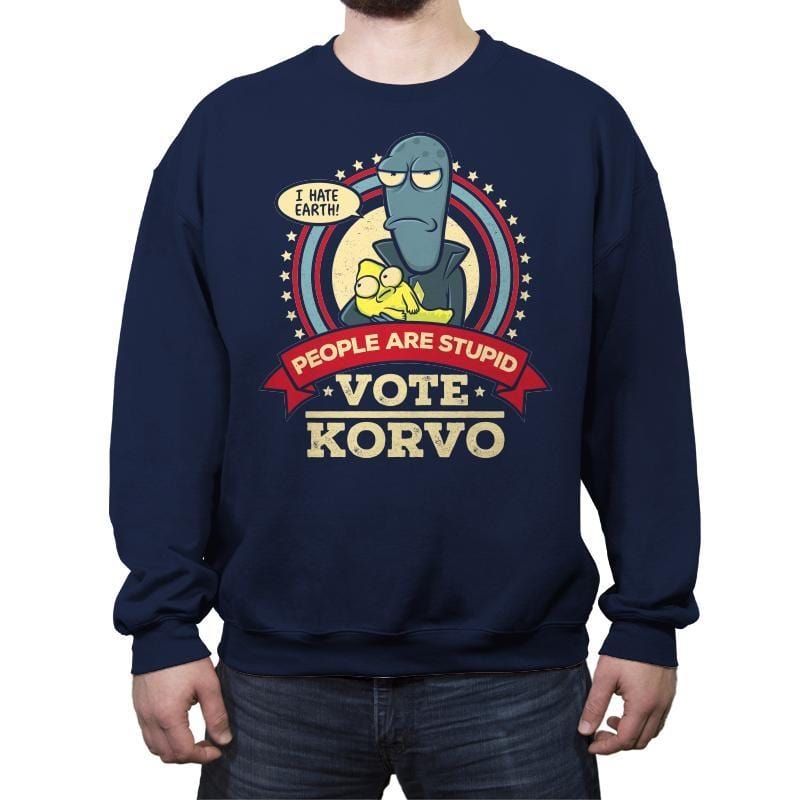 Vote Korvo 2020 - Crew Neck Sweatshirt Crew Neck Sweatshirt RIPT Apparel Small