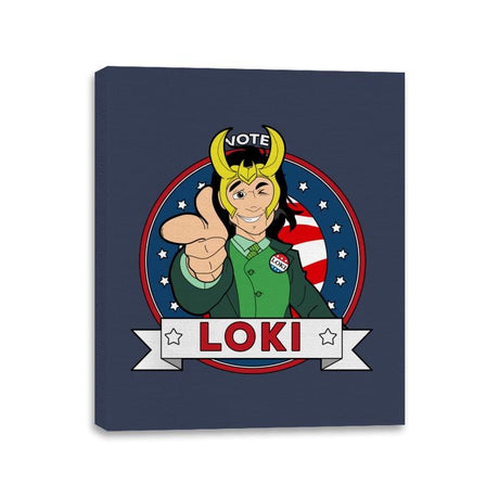 Vote Loki - Canvas Wraps Canvas Wraps RIPT Apparel 11x14 / Navy