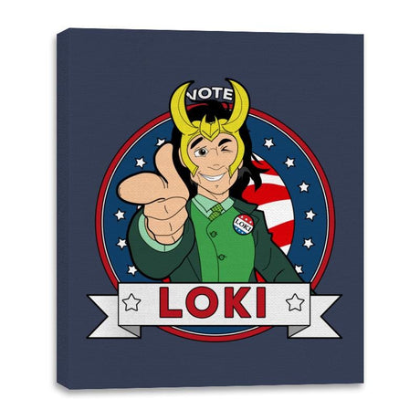 Vote Loki - Canvas Wraps Canvas Wraps RIPT Apparel 16x20 / Navy