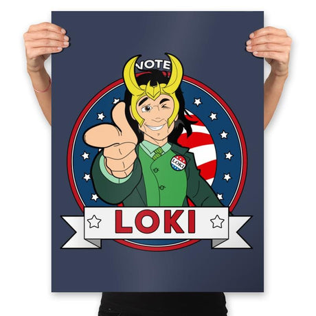 Vote Loki - Prints Posters RIPT Apparel 18x24 / Navy