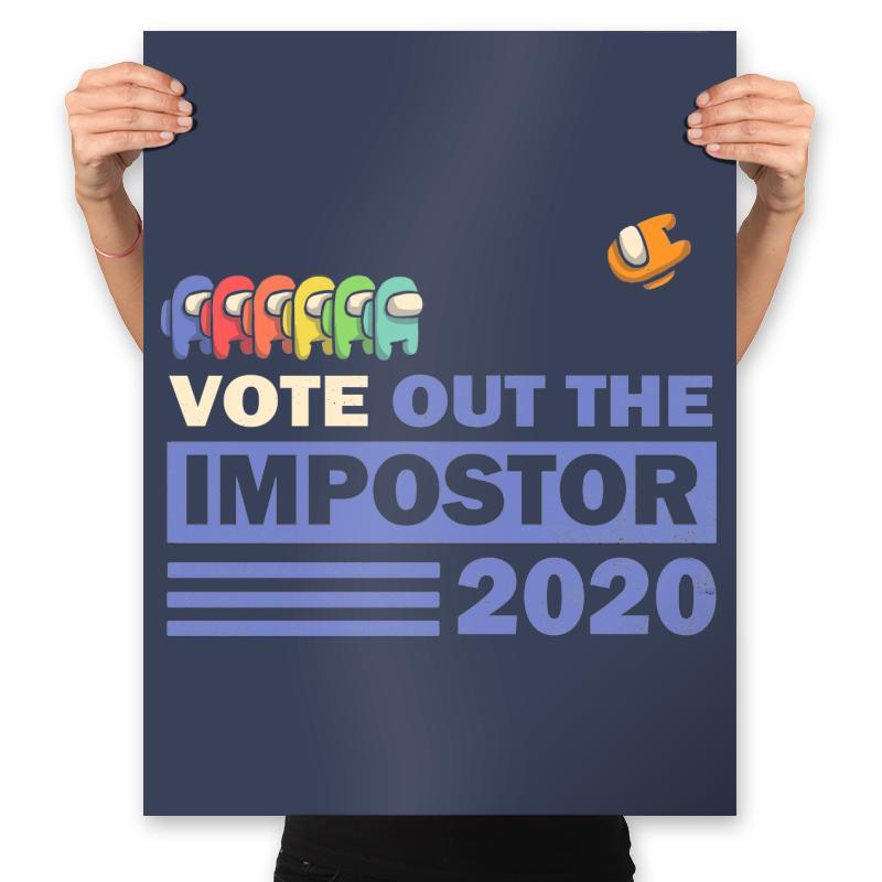 Vote Out The Impostor - Prints Posters RIPT Apparel 18x24 / Navy