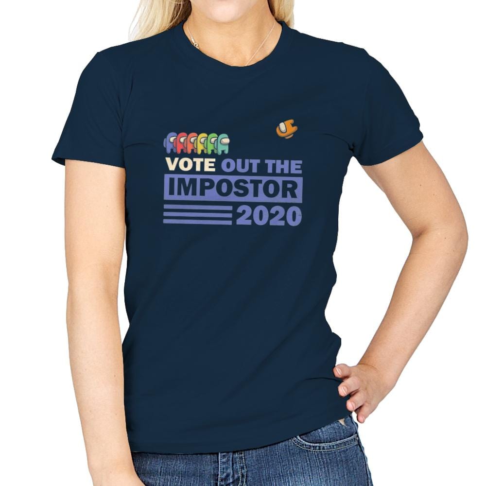 Vote Out The Impostor - Womens T-Shirts RIPT Apparel Small / Navy