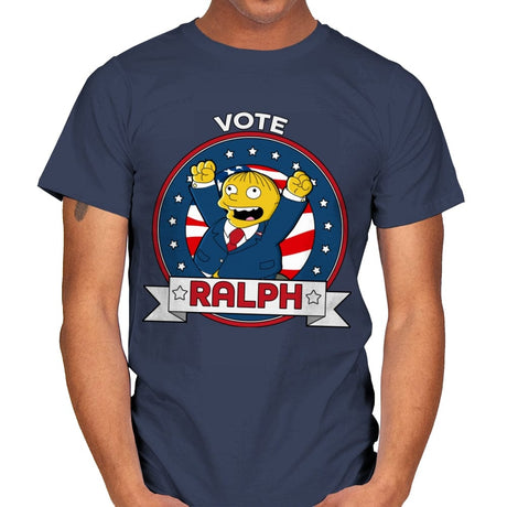 Vote Ralph - Mens T-Shirts RIPT Apparel Small / Navy
