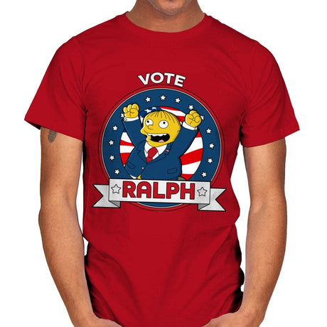 Vote Ralph - Mens T-Shirts RIPT Apparel Small / Red