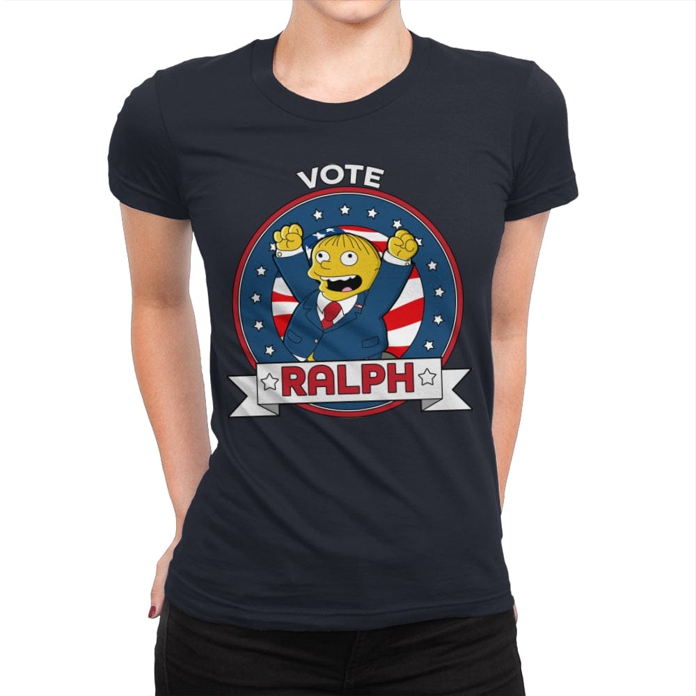 Vote Ralph - Womens Premium T-Shirts RIPT Apparel Small / Midnight Navy