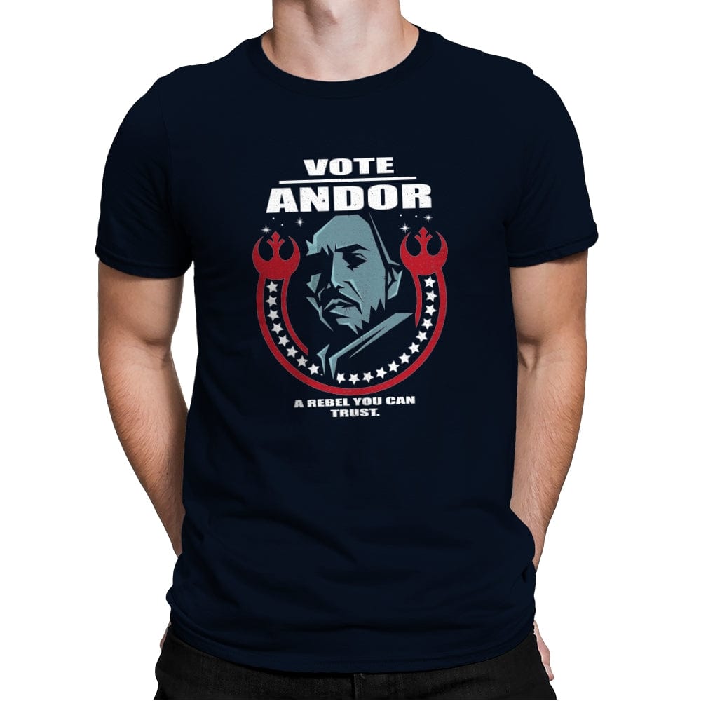 Vote Rebel - Mens Premium T-Shirts RIPT Apparel Small / Midnight Navy