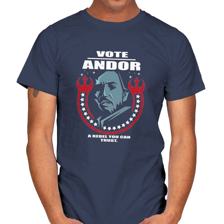 Vote Rebel - Mens T-Shirts RIPT Apparel Small / Navy