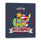 Vote Scorpio - Canvas Wraps Canvas Wraps RIPT Apparel 16x20 / Navy